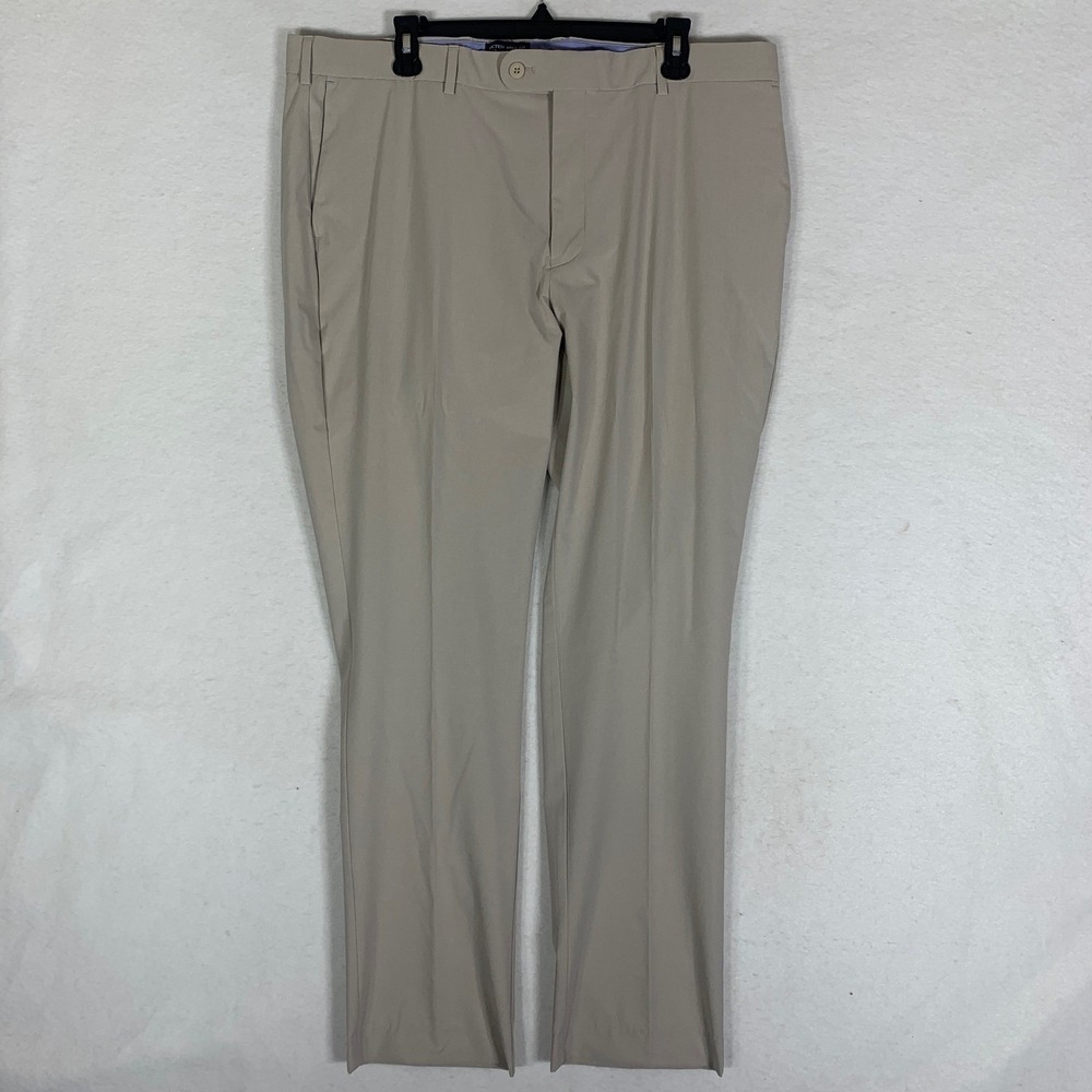 Peter Millar Crown Crafted Surge Pants Mens 40x30 Beige Khaki Golf Performance - Picture 2 of 9